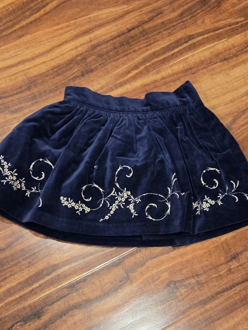 Janie & Jack NWT 18-24 Month Gold Top, Velvet Skirt, Embroidered Cardigan, Socks